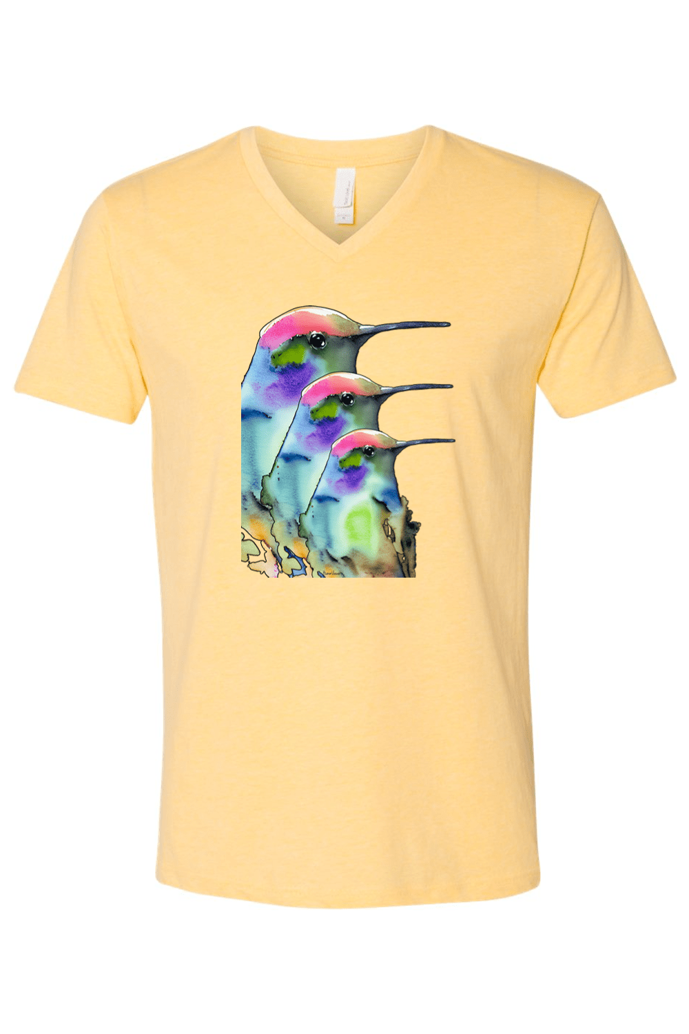 Birds of a Feather V neck Tee - HummViewer