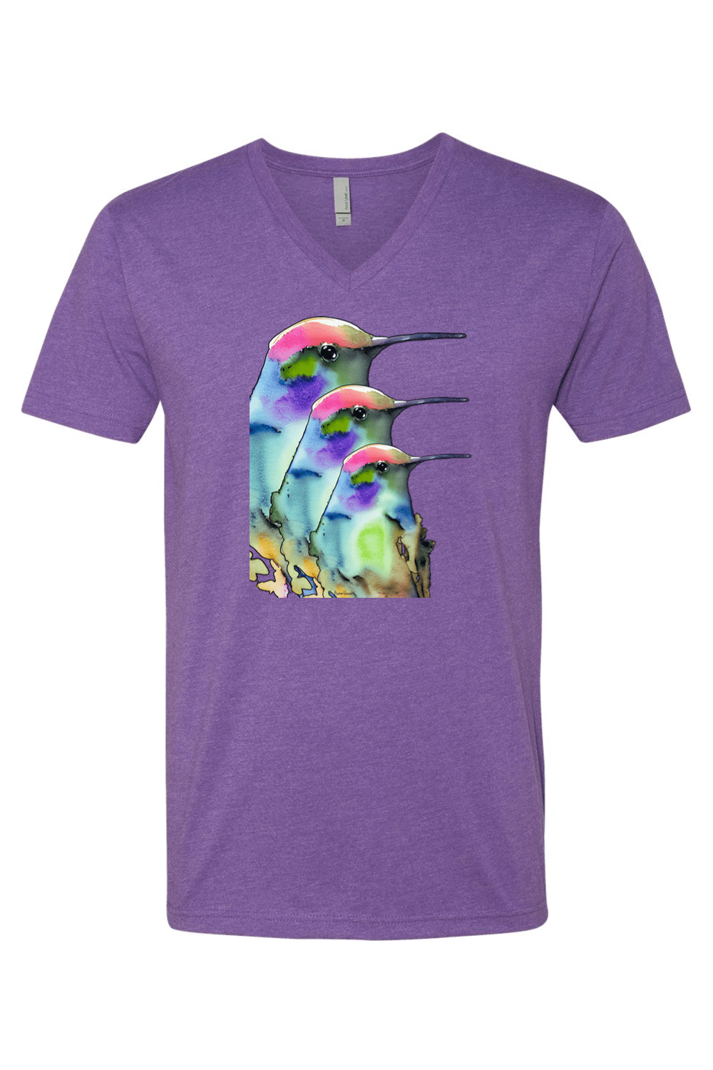 Birds of a Feather V neck Tee - HummViewer