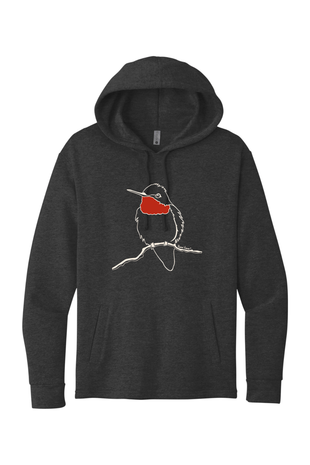 Hummingbird Line Art Pocket Hoodie - HummViewer