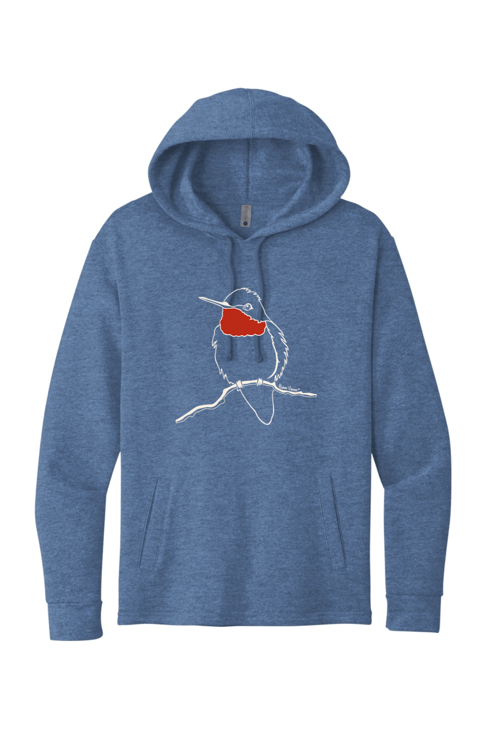 Hummingbird Line Art Pocket Hoodie - HummViewer