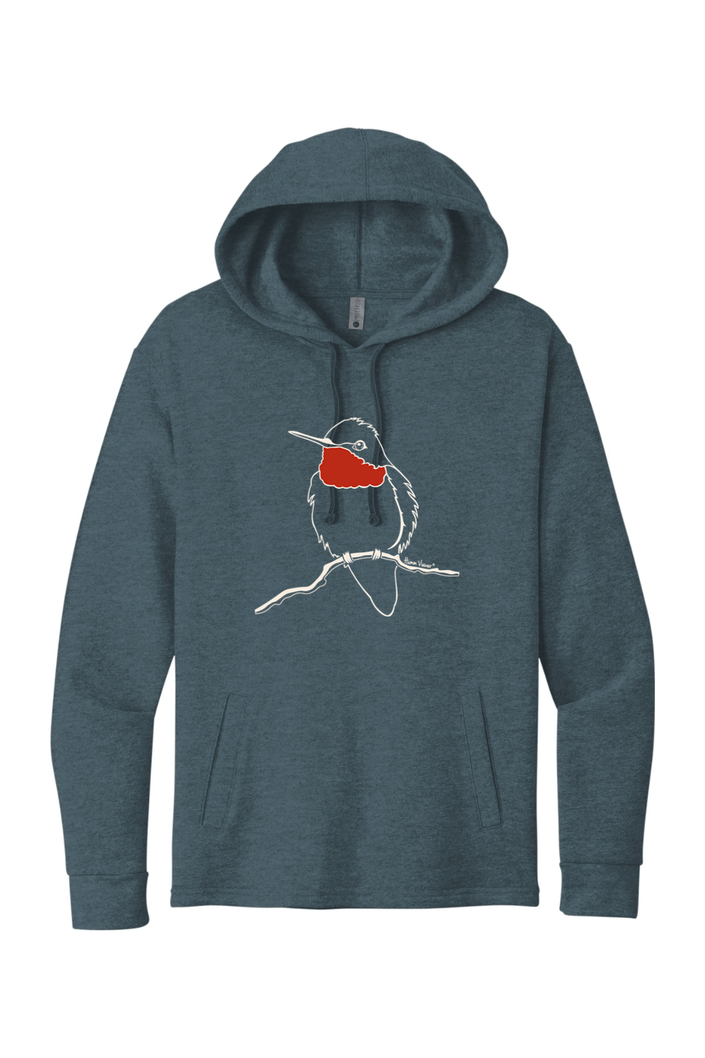 Hummingbird Line Art Pocket Hoodie - HummViewer