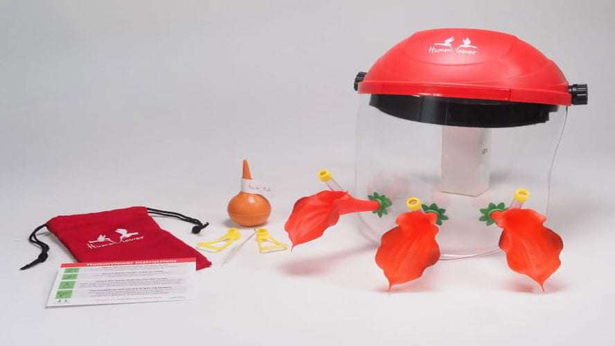 Creative Hummingbird Feeding Mask Allows You To Observe Birds From Up-Close | My Modern Met.com