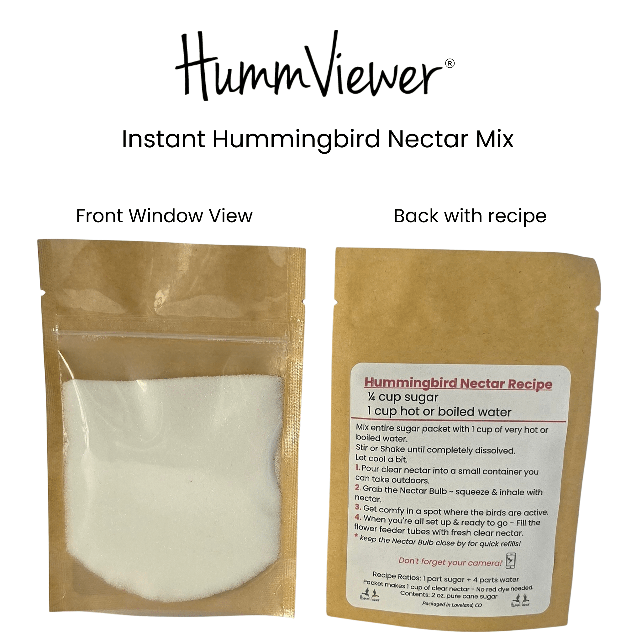 Instant Hummingbird Nectar Mix 2oz. - HummViewer