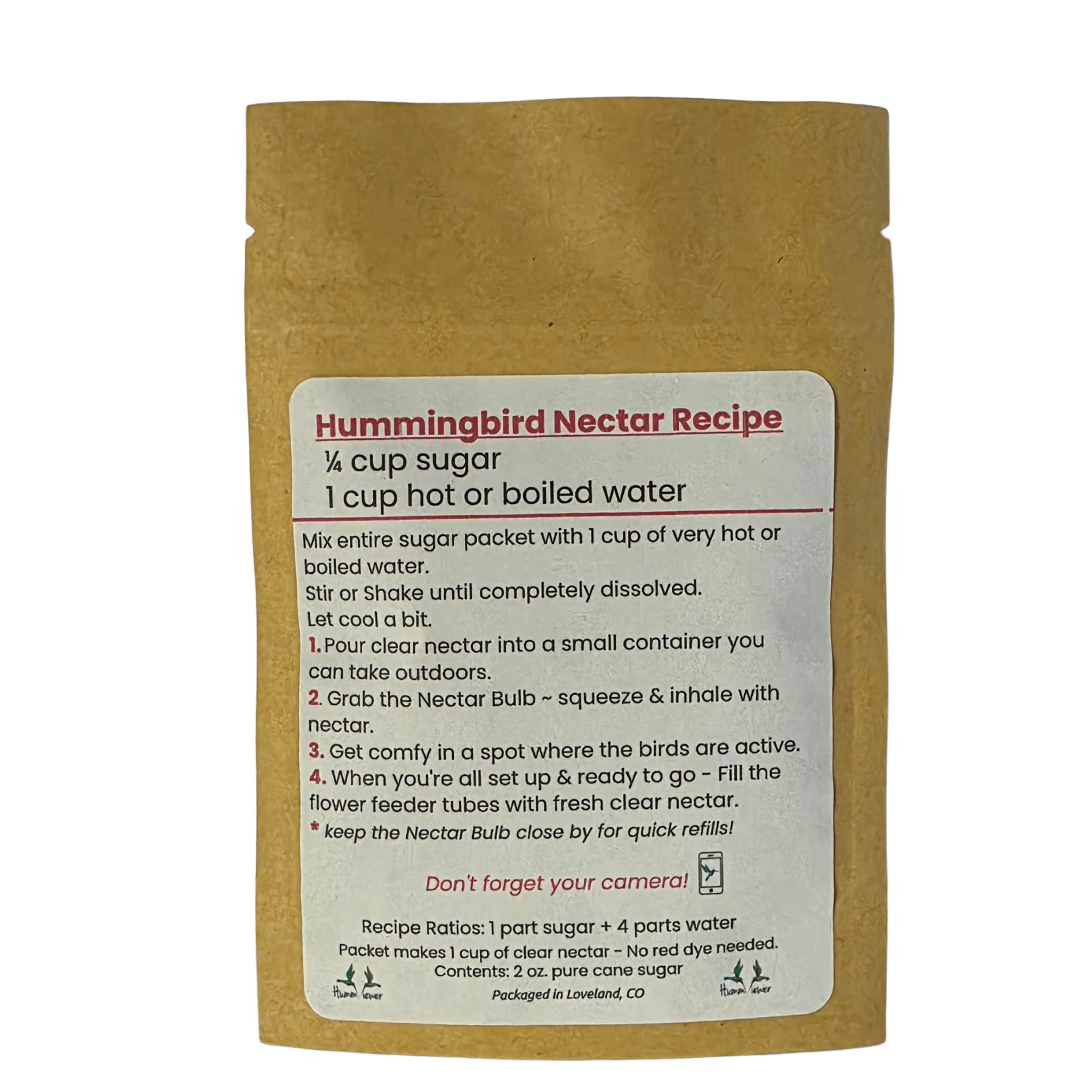 Instant Hummingbird Nectar Mix 2oz. - HummViewer