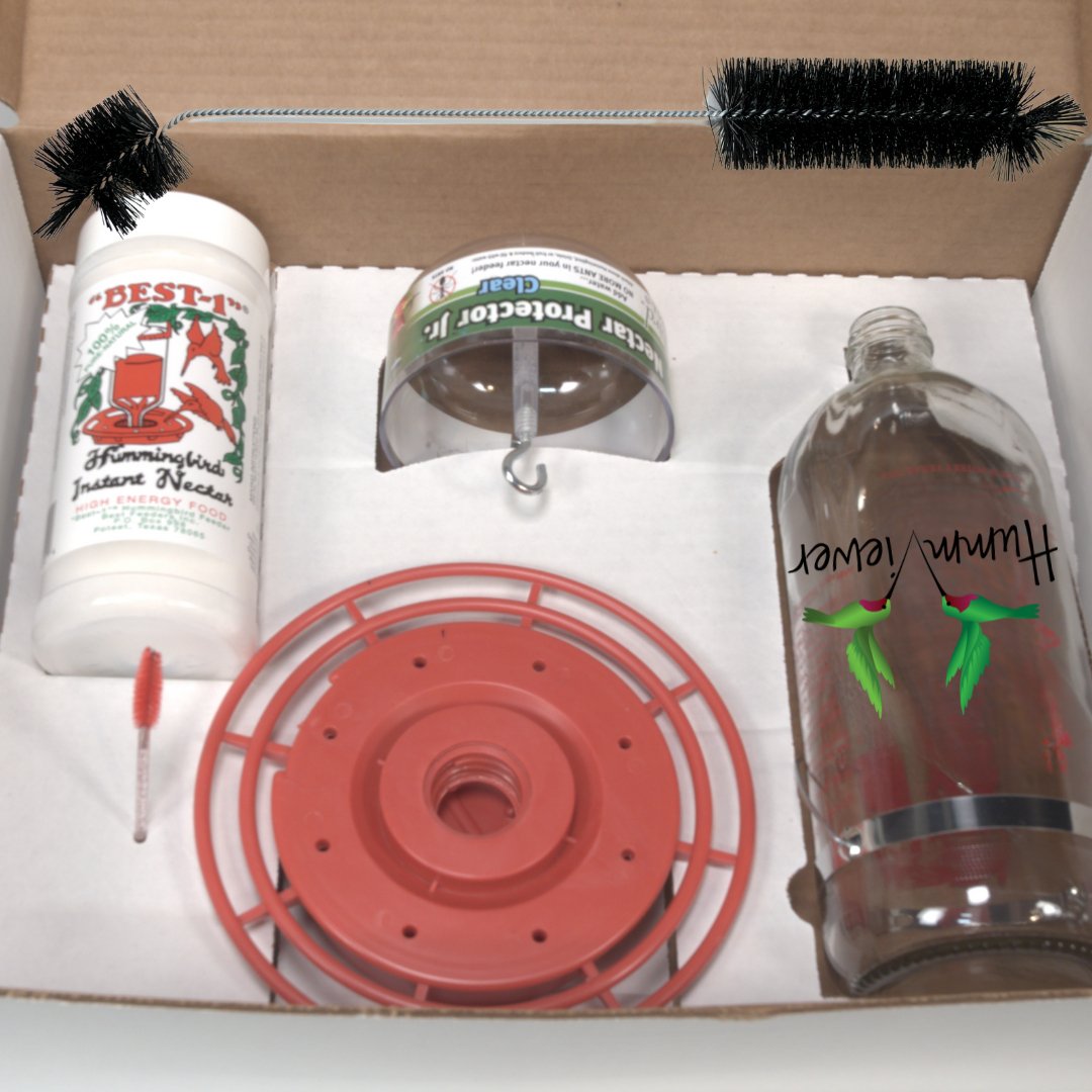 Glass Hummingbird Feeder Kit - HummViewer